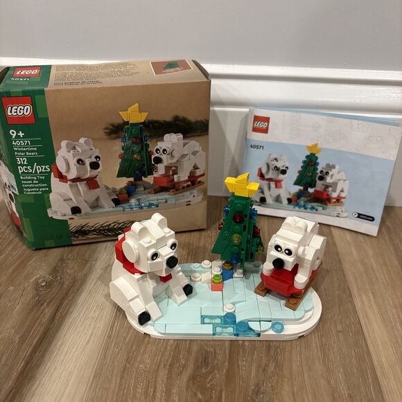 Lego Wintertime Polar Bears #40571 / 312 Pieces / 100% Complete w/Box & Manual - Picture 1 of 12